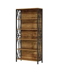 Slickblue 70.87 Inch Industrial Bookcase with 6 Tier Storage Shelves
