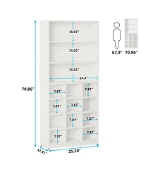 Slickblue Freestanding Shoe Cabinet Holds 24 Pairs with Side Hooks
