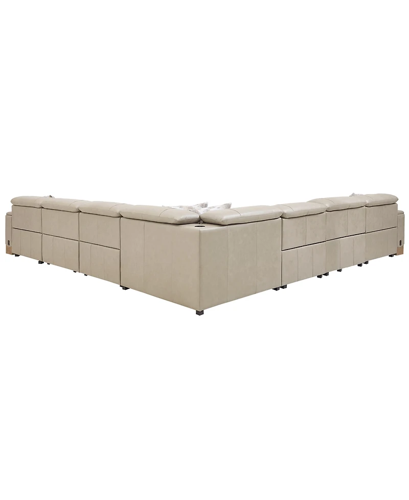 Maxyne 7-Piece L-Shape Sectional with 4 Power Motion Recliners