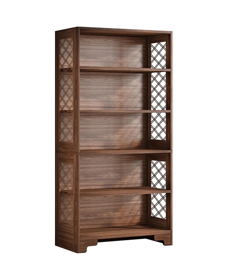 Slickblue Modern 70.8 Inch Bookshelf with 6 Tier Storage Design