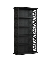 Slickblue Modern 6 Tier Bookcase with Metal Frame for Home Office