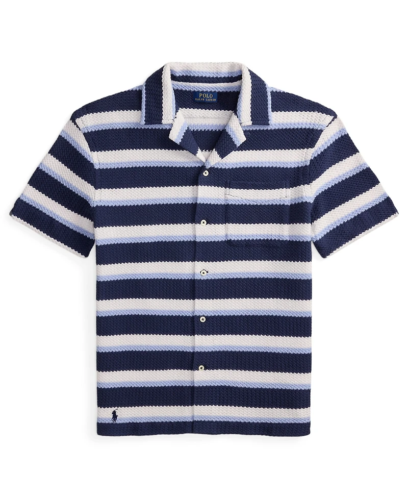 Polo Ralph Lauren Men's Striped Herringbone Camp Shirt