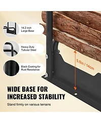 Cozito Firewood Rack with Water-Resistant Cover, 101 x 14 x 46 inches Outdoor Holder, 1/2 Cord