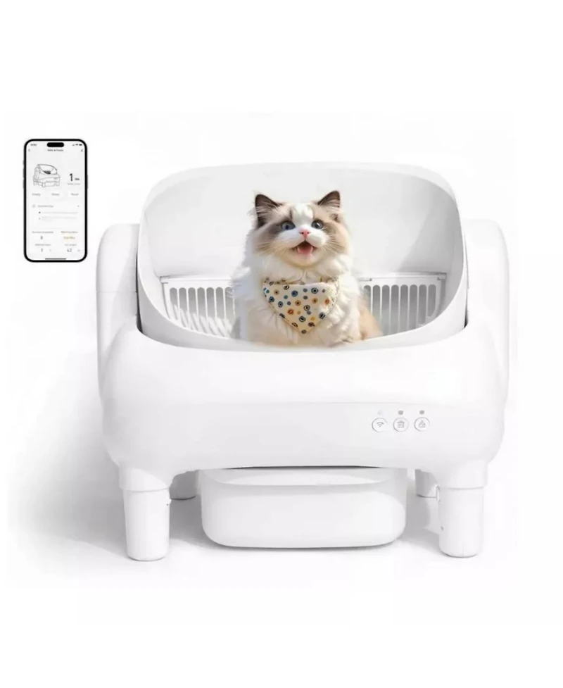 Cumrige Automatic Litter Box Self Cleaning Litter Box Equipped with App Control and Safety Protection Functions