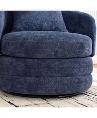 Streamdale Furniture Modern 360degree Swivel Barrel Accent Chair with Pillow