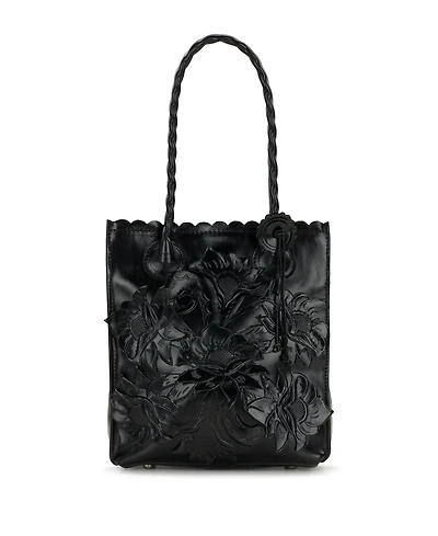 Patricia Nash Charline Cavo Tooled Applique Leather Small Tote Handbag