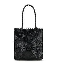 Patricia Nash Charline Cavo Tooled Applique Leather Small Tote Handbag