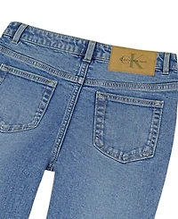 Calvin Klein Girls' 7-16 2-Tone Flared Denim Jeans