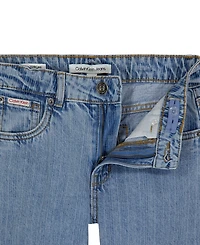 Calvin Klein Girls' 7-16 Wide-Leg Denim Jeans