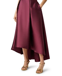 Adrianna Papell Women's Sequin Combo Mikado High-Low Ball Gown
