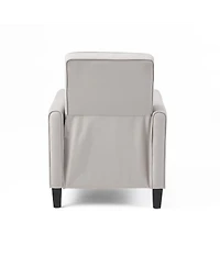 Streamdale Furniture Upholstered Push Back Recliner with Solid Beech Wood Legs