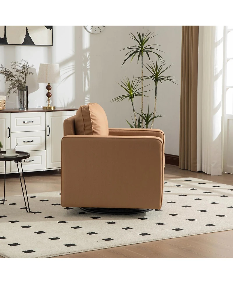 Streamdale Furniture Upholstered 360degree() Swivel Armchair with Hidden Storage