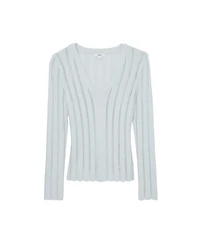 Reiss Women's Open-Stitch V-Neck Jumper