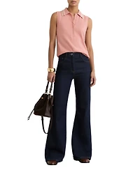 Reiss Women's Wool-Cashmere Sleeveless Polo Top