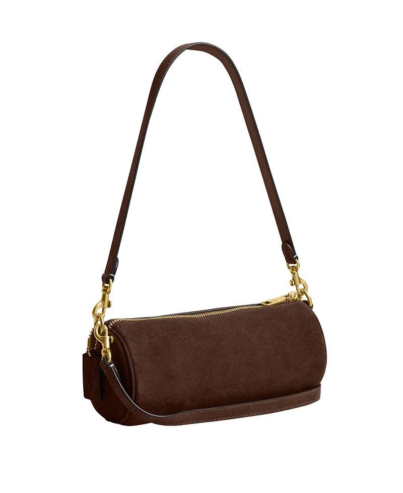 Coach Suede Small Barrel Bag