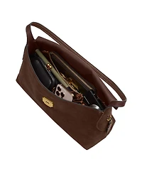 Coach Suede Chelsea Large Leather Shoulder Handbag