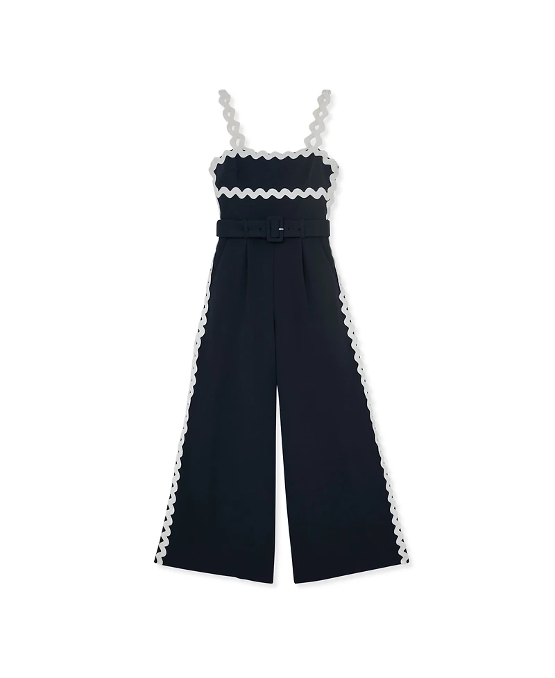 Reiss Womens' Dash Rick Rack Detail Jumpsuit