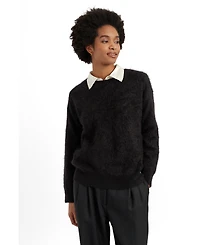 Chinti & Parker Women's and Brushed Cashmere Crew Neck Sweater