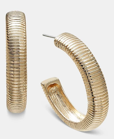 I.n.c. International Concepts Textured Metal Hoop Earrings, Macy's Exclusive