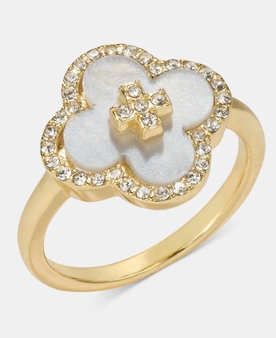 Charter Club Mother of Pearl and Crystal Ring, Macy's Exclusive