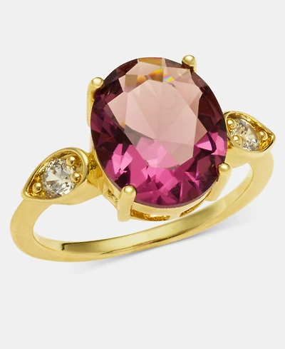 Charter Club Purple Crystal Oval Ring, Macy's Exclusive