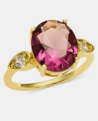 Charter Club Purple Crystal Oval Ring, Macy's Exclusive