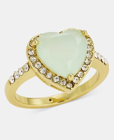 Charter Club Green Crystal Heart Ring, Macy's Exclusive