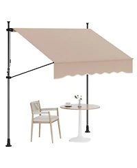 gaomon Outdoor Sunshade Shelter, Manual Patio Retractable Awning