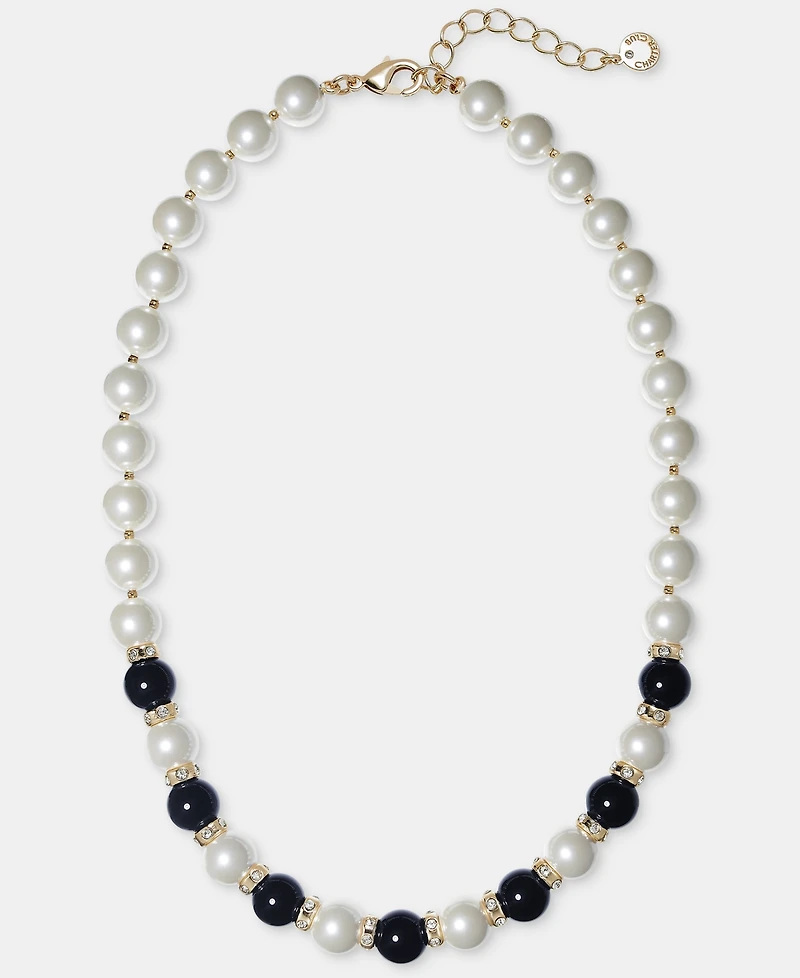Charter Club Glass Pearl Beaded Collar Necklace, Macy's Exclusive