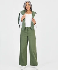 Style & Co Women's High-Waist Wide-Leg Cotton-Blend Pants, Macy's Exclusive