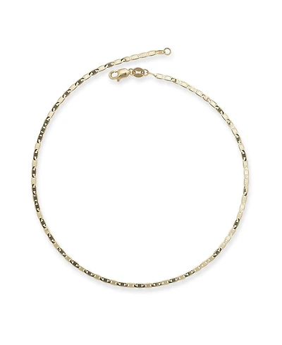 Curata Jewelry Solid 10K Yellow Gold 10 Inch 2.2mm Mariner Chain Anklet Anklet