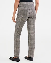 Style & Co Women's High-Rise Straight Plaid Pants, Macy's Exclusive