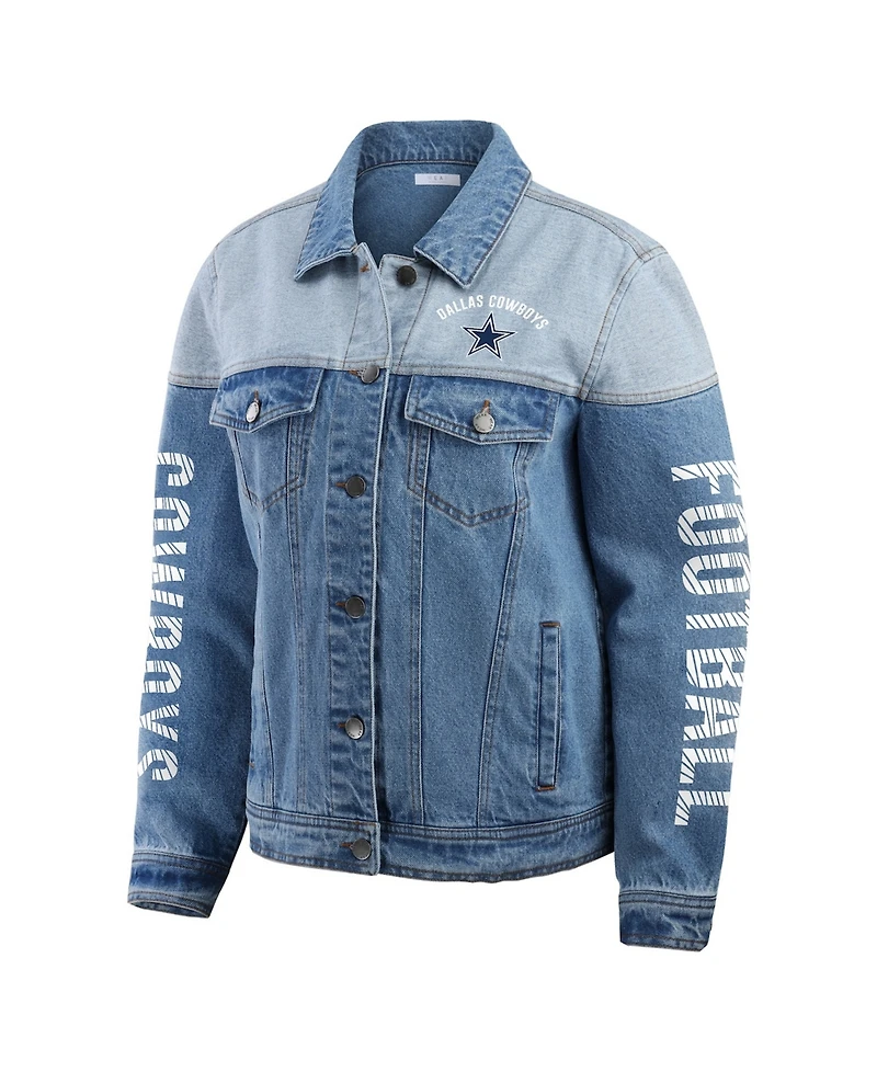 Wear by Erin Andrews Women's Dallas Cowboys Full-Button Denim Jacket