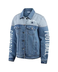 Wear by Erin Andrews Women's Dallas Cowboys Full-Button Denim Jacket