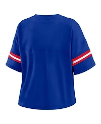 Wear by Erin Andrews Women's Royal Buffalo Bills Plus Color Block Boxy V-Neck T-Shirt