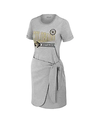 Wear by Erin Andrews Women's Heather Gray Colorado Buffaloes Knotted T-Shirt Dress