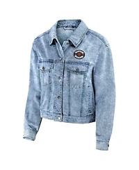 Wear by Erin Andrews Women's Chicago Bears Full-Snap Denim Jacket