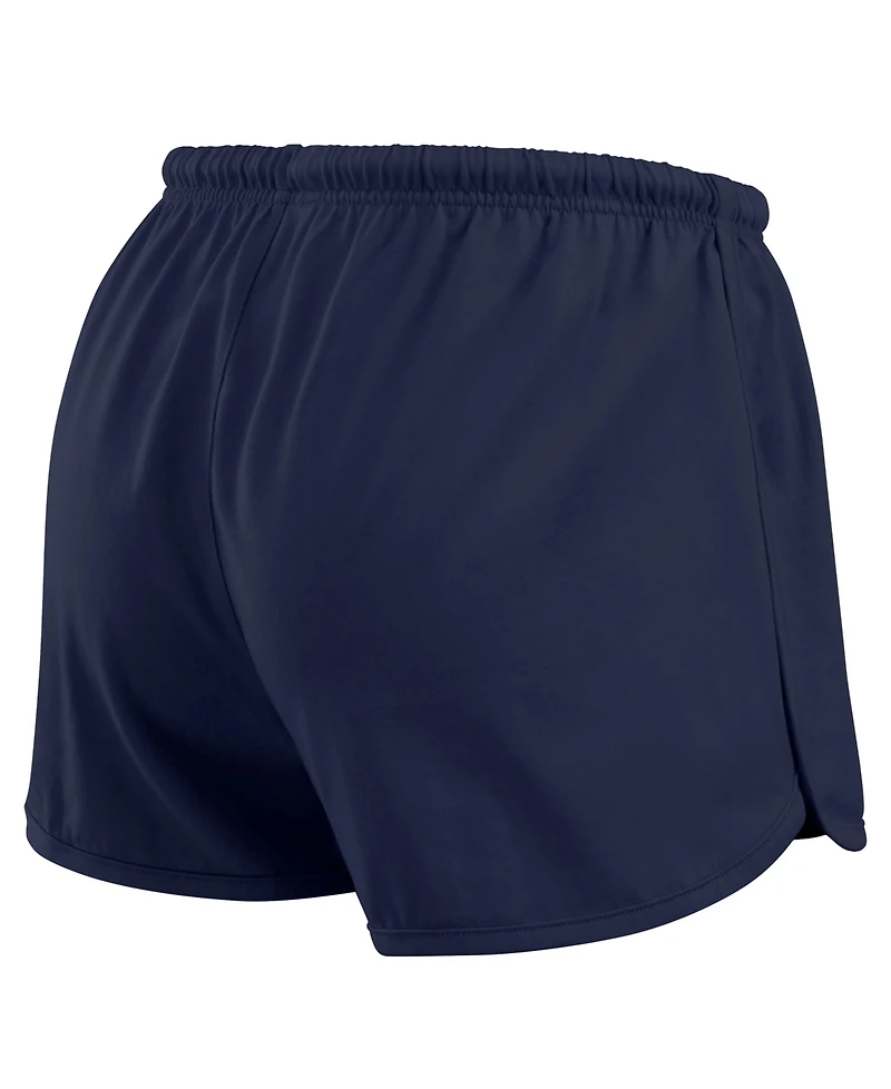 Wear by Erin Andrews Women's 2-Piece Navy Houston Astros Heavy Rugby Jersey Cropped Long Sleeve T-Shirt & Shorts Lounge Set