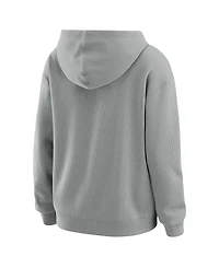 Wear by Erin Andrews Women's 2-Piece Gray Boston Red Sox Waffle-Knit Long-Sleeve Hoodie & Lounge Pant Set