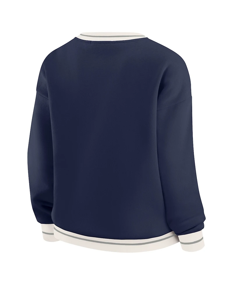Wear by Erin Andrews Women's Navy Penn State Nittany Lions Seal Sweatshirt