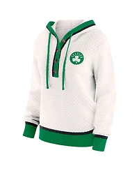 Wear by Erin Andrews Women's Cream Boston Celtics Plus Hoodie
