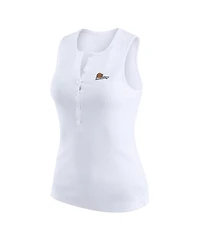 Wear by Erin Andrews Women's White Phoenix Mercury Rib-Knit Henley Tank Top