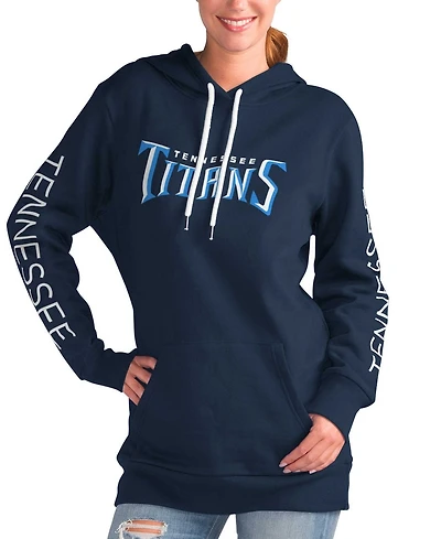 G-iii 4Her by Carl Banks Women's Navy Tennessee Titans Extra Inning Pullover Hoodie