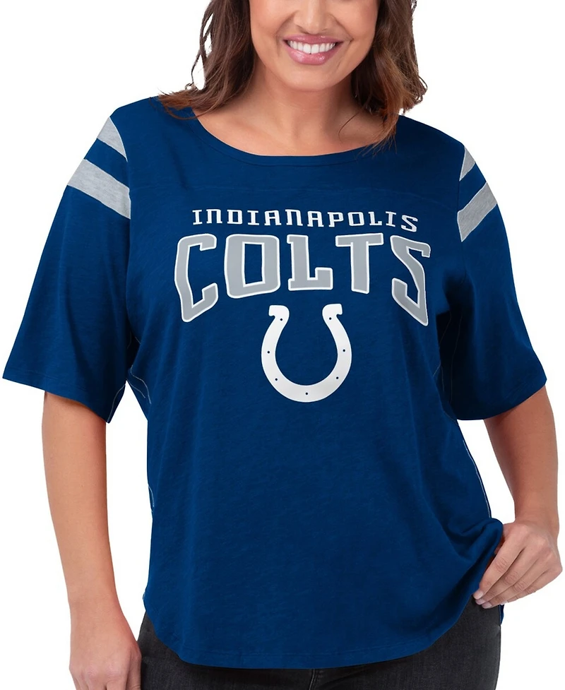 G-iii 4Her by Carl Banks Women's Royal Indianapolis Colts Plus Linebacker T-Shirt