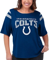 G-iii 4Her by Carl Banks Women's Royal Indianapolis Colts Plus Linebacker T-Shirt