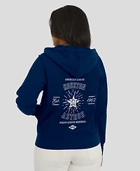 Wear by Erin Andrews Women's Navy Houston Astros Vintage Full-Zip Raglan Hoodie