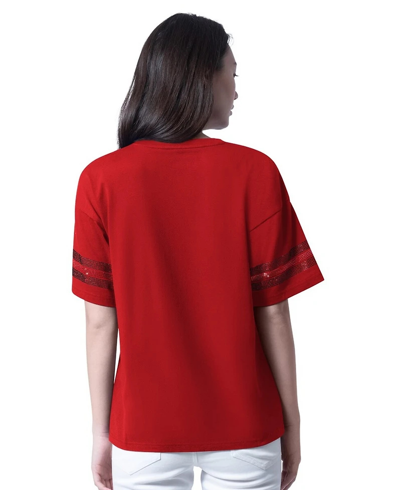 G-iii 4Her by Carl Banks Women's Red Nascar Fan Catch T-Shirt