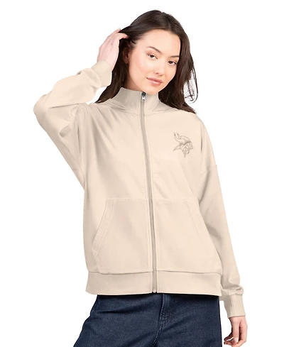 G-iii 4Her by Carl Banks Women's Tan Minnesota Vikings Rookie Full-Zip Hoodie