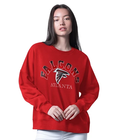 G-iii 4Her by Carl Banks Women's Red Atlanta Falcons Oversized Feud Sweatshirt