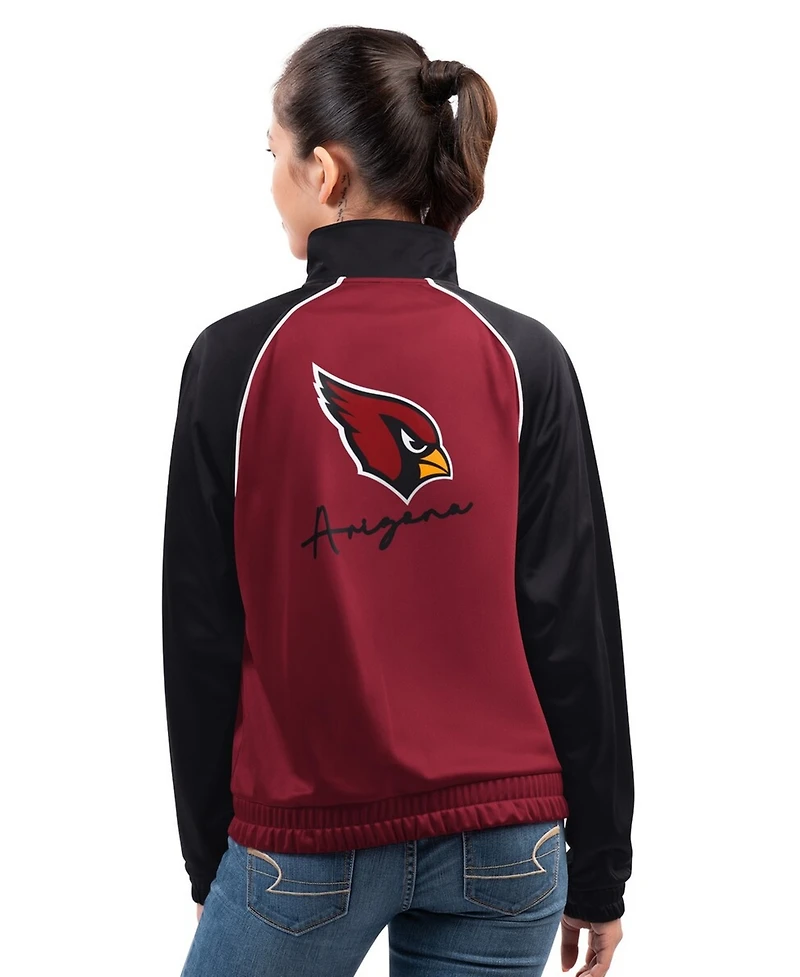 G-iii 4Her by Carl Banks Women's Cardinal Arizona Cardinals Replay Full-Zip Track Jacket